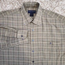 Scott Barber Men Size L Oxford Long Sleeve Button Up Plaid Shirt