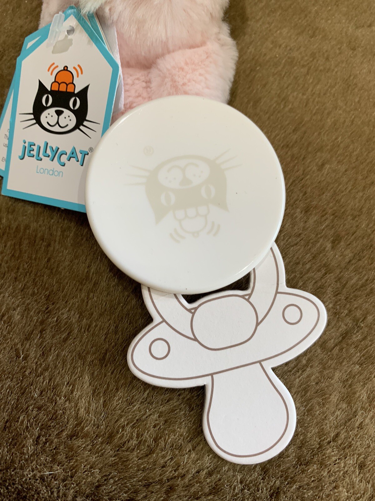 Jellycat Bashful Pink Dummy Holder Soft Toy Plush BNWT NEW DH4BP eBay