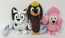 Bluey Friends 7" MUFFIN, SNICKERS  COCO Stuffed Plush Puppy Dog Lot