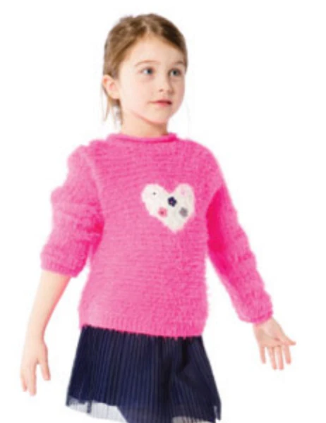 Suéter Deux Par Deux Niñas Rosa Corazón Foto 4 de 4