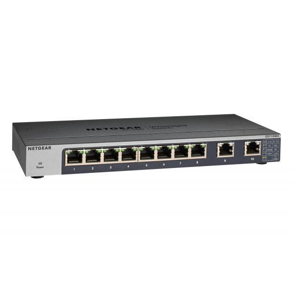 Netgear GS110MX No gestito 10G Ethernet (100/1000/10000) Nero