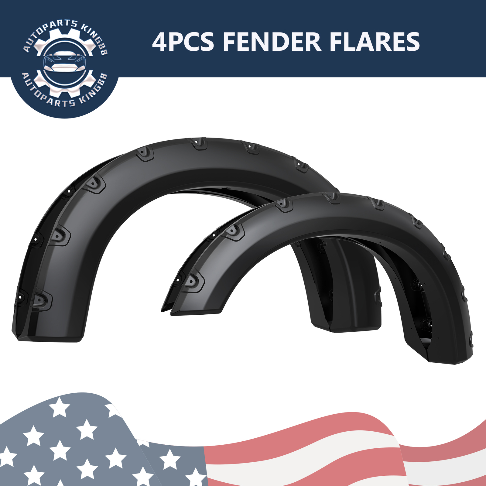 Fender Flares for 08-10 Ford F250 F350 F-250 F-350 Super Duty Pocket Rivet Bolt