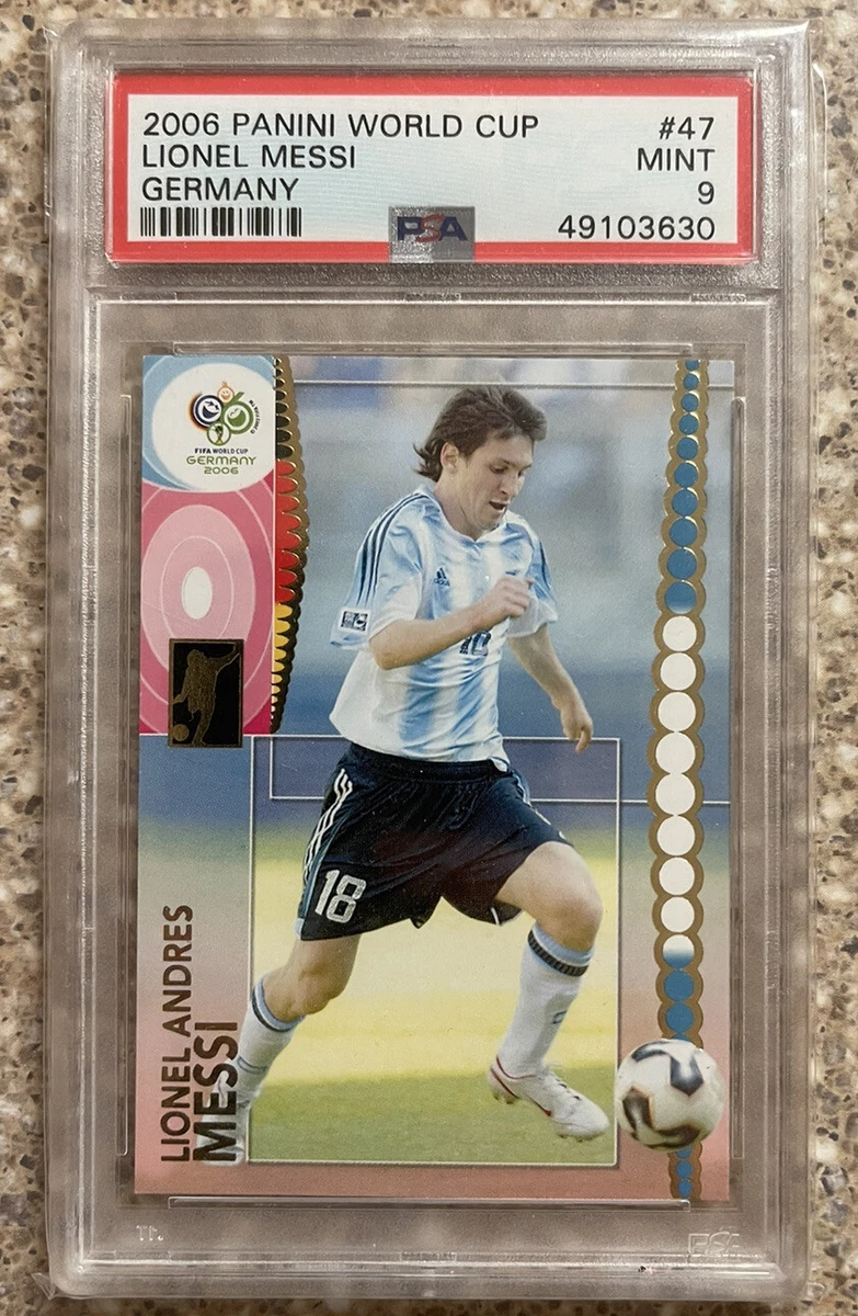 LIONEL MESSI Rookie 2006 Panini World Cup Soccer Germany #47 PSA Mint RC 1st WC