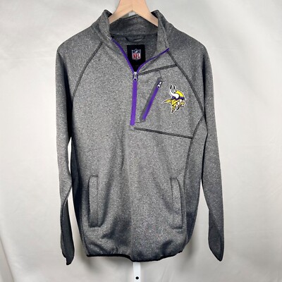 NFL Minnesota Vikings Size Small 1/4 Zip Jacket Top Mountain Trail