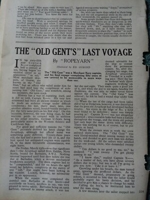 61-6 Ephemera vintage article the old gent's last voyage 