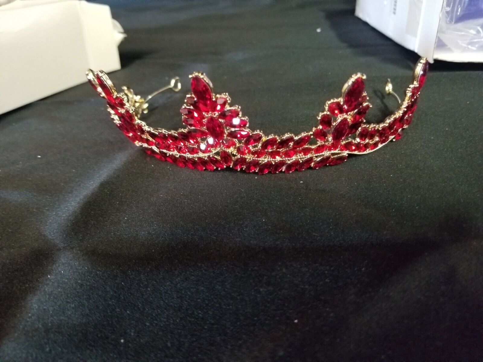 Sweet V Crystal Crowns Tiaras Bride Wedding Crown for Women Prin