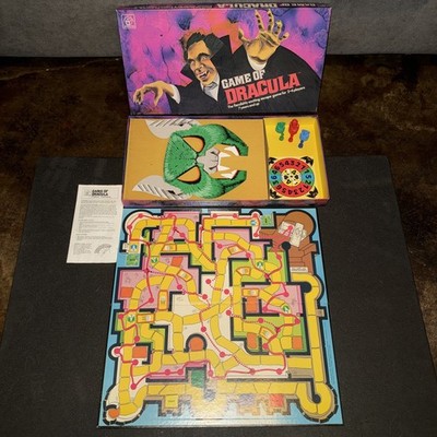1978 Waddingtons House of Games Dracula Board Game Complete w/Instructions, Mask