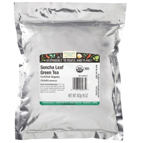 Frontier Natural Products Organic Sencha Leaf Tea 16 oz 453 g Kosher, Organic - Picture 2 of 2