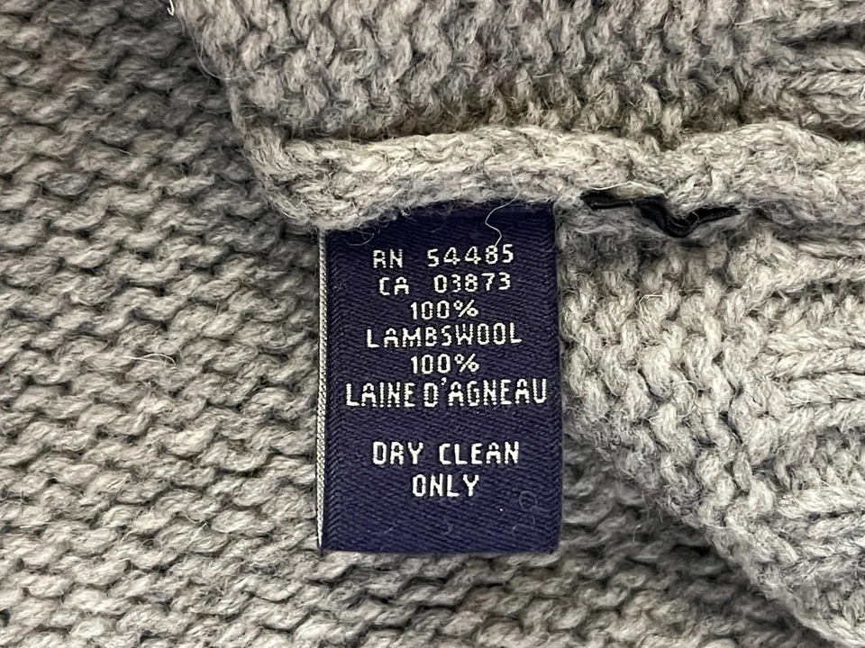 Suéter American Eagle Fair Isle Para Hombre Grande Gris Rojo 100% Lana de Cordero De Colección Foto 3 de 4