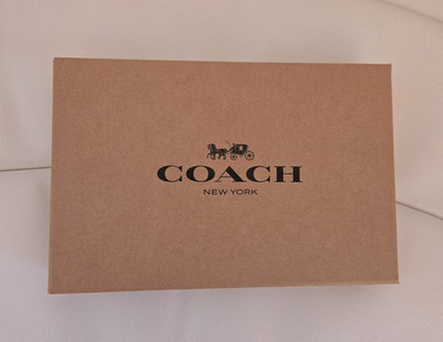 Coach Boxed 3 In 1 Men's Wallet Gift Set smooth leather Black