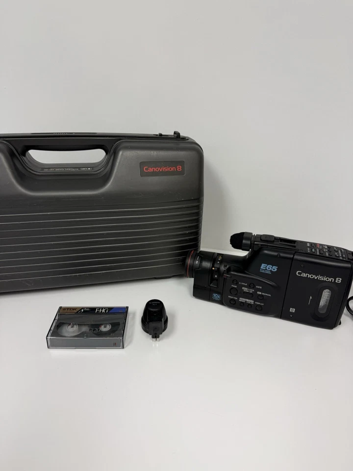 Canon E808 CCD 8mm Video Camera & Recorder Canovision AF Zoom Lens W/ Case - Image 4 of 4