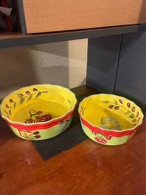 Temptations Cucina Collection Casserole Dishes! Set of 2! 1.5qt and 2.5 qt.!