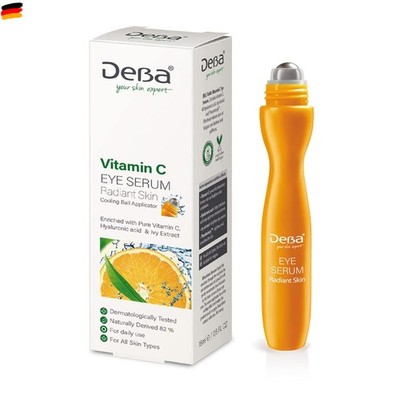 DeBa Vitamin C Augenserum Roll-On | Anti-Aging Serum mit Sofort-Effekt - Reines