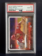 2015 Topps Chrome Mike Trout Refractor #51 PSA 10