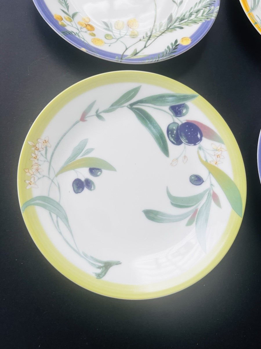 Set Of 6 Philippe Deshoulieres French Porcelain Canape Appetizer