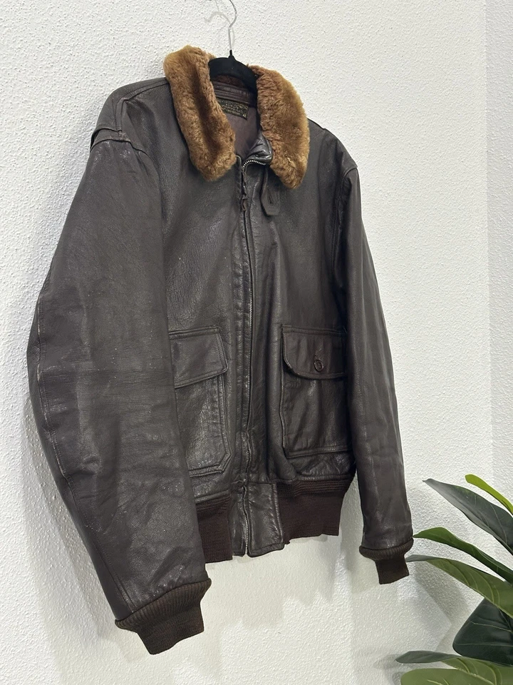 Винтажная летная куртка 1960-х тип G-1 размер 42 ВМС США - Изображение 3 из 4