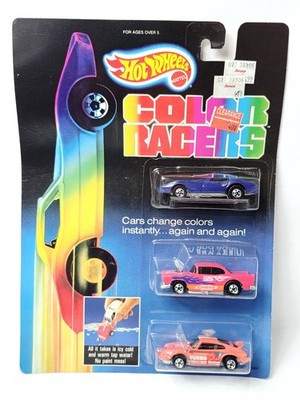 Hot Wheels Color Racers Porsche '55 Chevy Corvette New Very Nice!! TN281