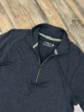 Smartwool Pullover Men's S Merino 250 Baselayer 1/4 Zip Gray Outdoor Hike Gorp