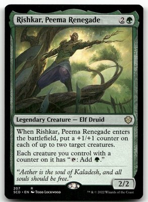 Rishkar, Peema Renegade #207 (NM) Starter Commander SCD Magic MTG