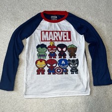 Boys Marvel Avengers Cartoon Sweatshirt Sweater Spiderman Hulk Iron Man Large