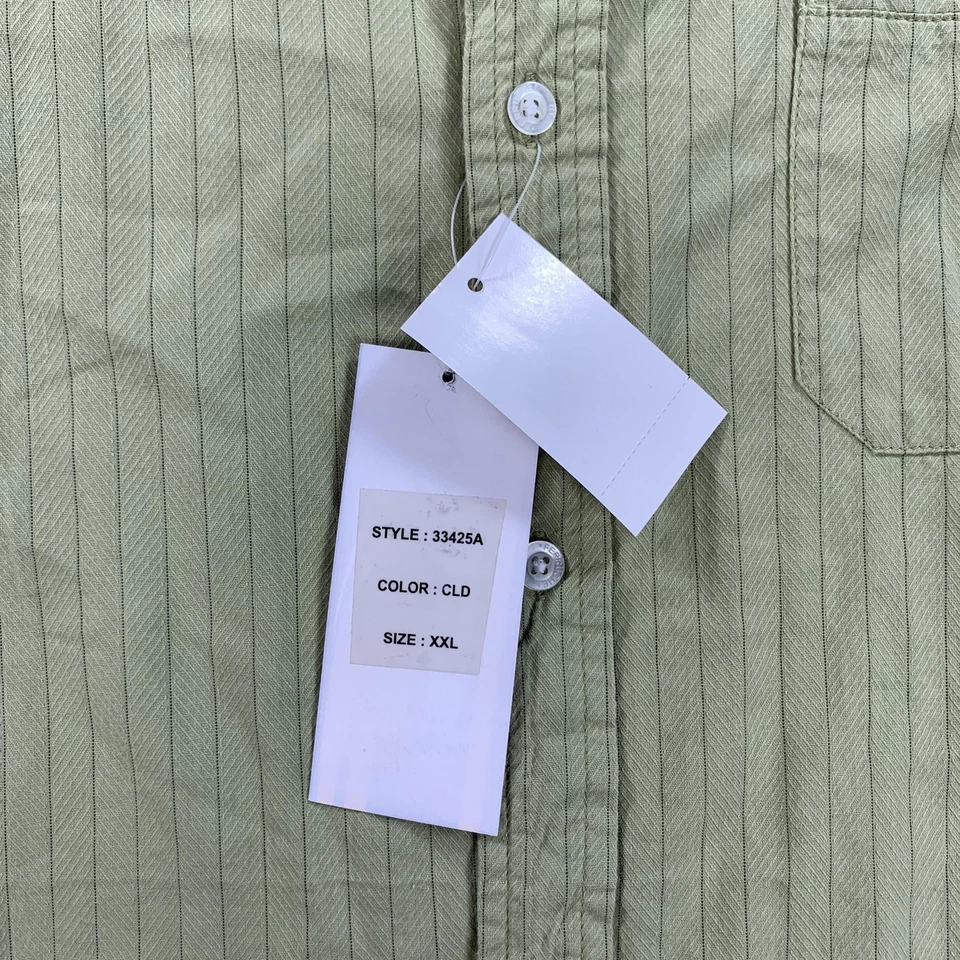 Camisa Ferruche Para Hombres 2XL Celadon Manga Larga Abotonada Espiga Nueva Con Etiquetas Preparación Foto 4 de 4