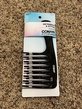 Conair Detangle Style Comb - Black 8" - NEW in Packaging