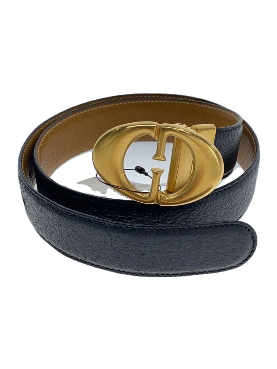 GUCCI GG Logo Black Leather Belt for Men Solid Color 0371940910