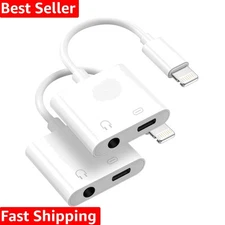 2-Pack MFi Certified Lightning to 3.5mm Headphone Adapter for iPhone 14/13/12