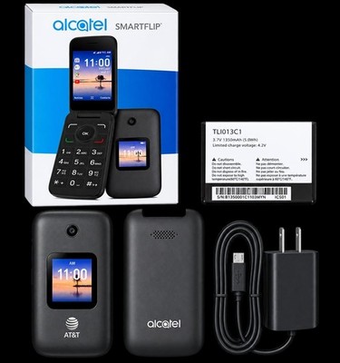 Alcatel SMARTFLIP Flip Phone 4052R 4G LTE AT&T Tmobile Unlocked