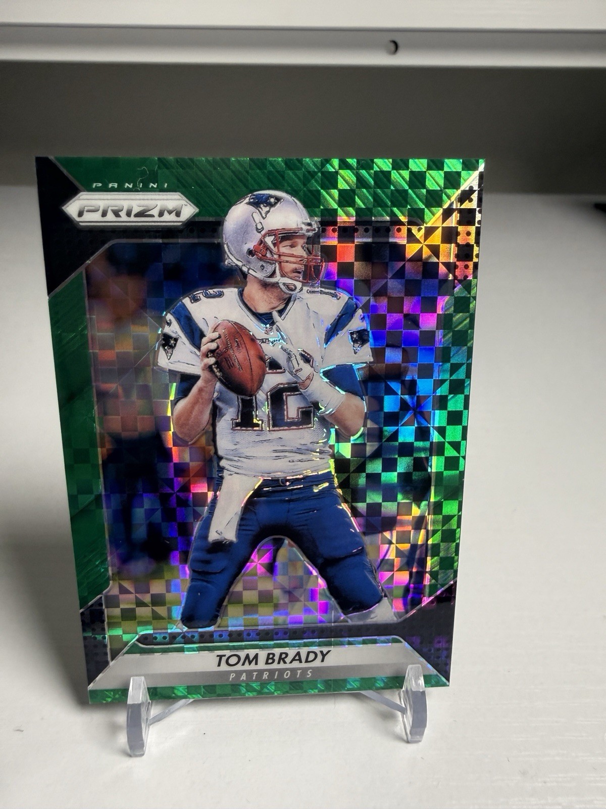 Tom Brady 2016 Panini Prizm Green Xfractor Checkers Prizm SP /49 #2