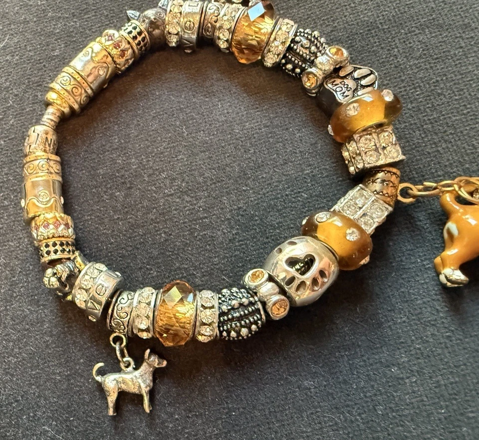 Pulsera Pandora con Perro Chihuahua Cachorro Mascota Temática 33 Dijes 9’ pulgadas Esterlina Foto 2 de 4