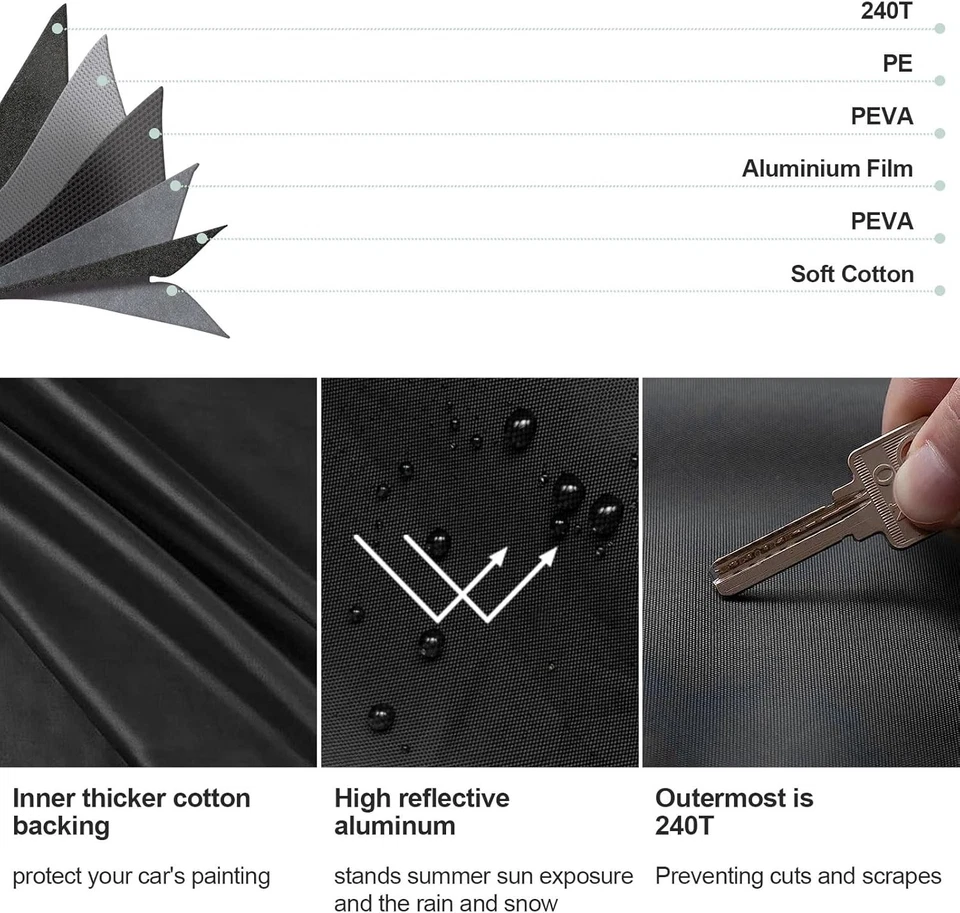 Cubierta completa impermeable para automóvil exterior 6 capas AJUSTE PERSONALIZADO para Chevrolet Equinox Foto 4 de 4