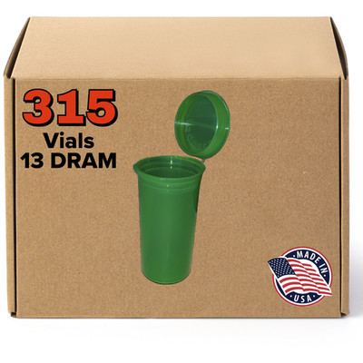 13 DRAM Pop Top Bottles - 315/Case - Made in USA (Multiple Colors Offered)
