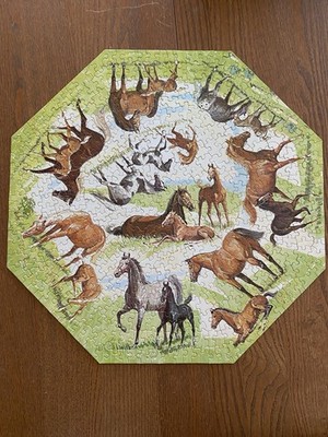 Vintage Jigsaw Puzzle Springbok Mares Foals	500 Sam Savitt 1967 Horses NM!