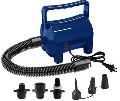 Electric Air Pump Portable 460W Quick-Fill Air Pump Air Flow 45CFM Ocean Blue
