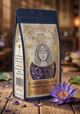 Dried BLUE LOTUS Nymphaea Nouchali NO OLD STOCK Hand Picked Pure Relax Flowers