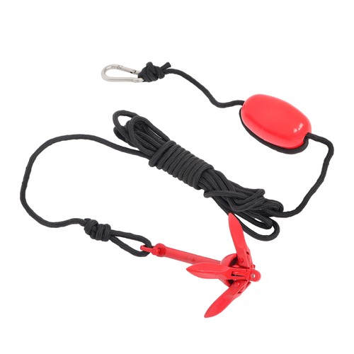 Red Folding Anchor Set For Small Boats Canoe Paddle Boards 1.5 3.3 5.5 7.1lb USA - Picture 6 of 20