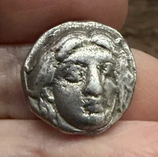 CARIAN ISLANDS, RHODOS. (387-304 B.C). SILVER DIDRACHM.