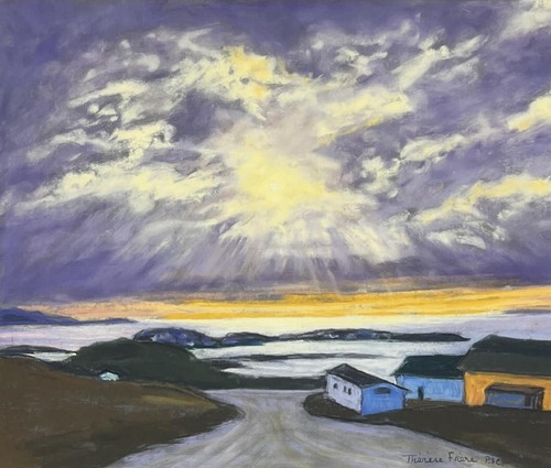 Thérèse Frere (Canadienne 1926-2025) Barr’d Island Sunset Fogo Island Terre-Neuve - Photo 4/8