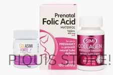 3 Pack Gelasimi Forte + Simicolágeno Oral + Ácido Fólico Dietary Supplements