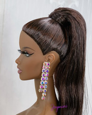 Earrings For Fashion Royalty Integrity Poppy Parker NuFace Dolls Crystal Jewelry