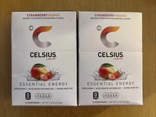 Celsius Strawberry Mango, 14 On-The-Go Packets, Set Of 2