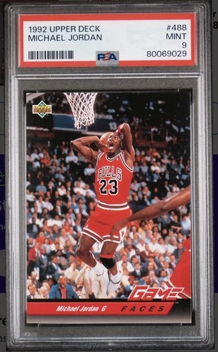 Michael Jordan 1992 Upper Deck Basketball Card #488 Graded PSA 9 MINT