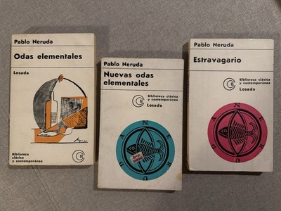 Pablo Neruda Losada Lot Estravagario, Odas Elementales, Nuevas Odas Elementales