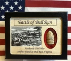 Civil War Bullet from The Battle of Bull Run Virginia,with Display Case,with COA