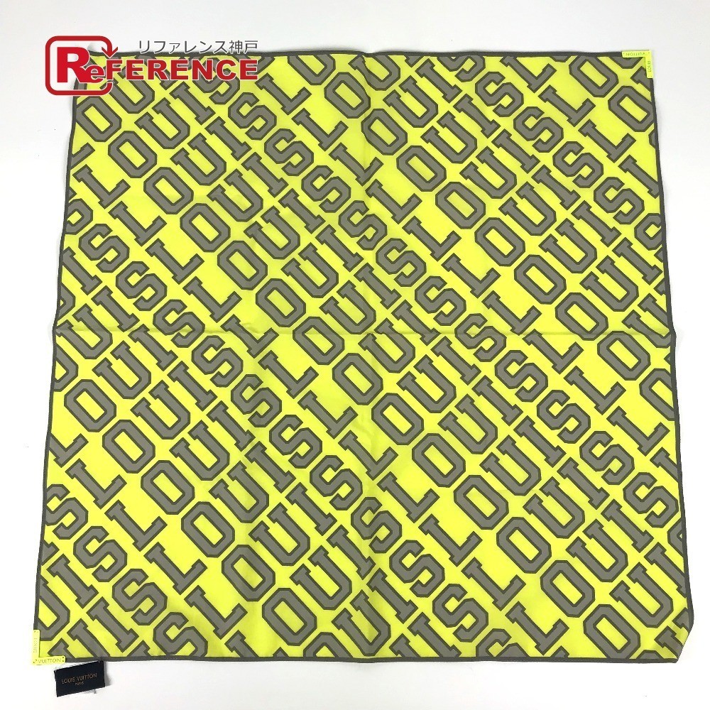 Louis Vuitton MP2155 Bandana Scarf with Full Logo Interior