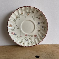 Oakwood Staffordshire Saucer For Teacup Floral Ceramic Farmhouse Cottage 6"