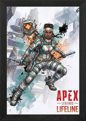Apex Legends Lifeline Charakterkunst gerahmtes Wandbild Poster Druck Bild