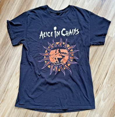 Alice In Chains Dirt Tour Black T-Shirt Album Art Two Sided Graphic Shirt *Hole*