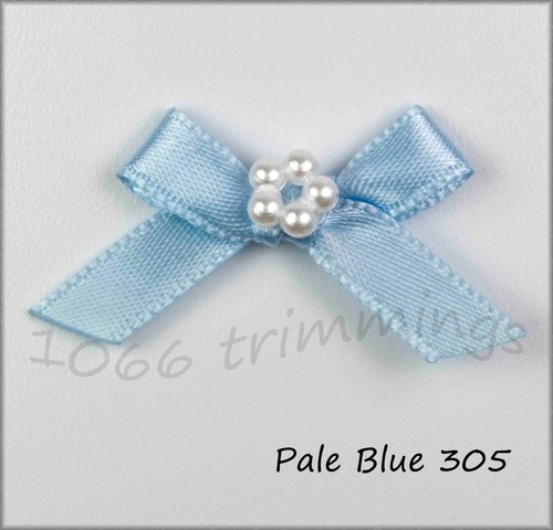 7mm Satin Ribbon Bows With Pearl Bead Cluster - Picture 9 of 43